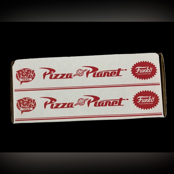 Exclusive BoxLunch 2020 Pizza Planet S Tee & Glitter Translucent Alien Funko Pop - Picture 11 of 11